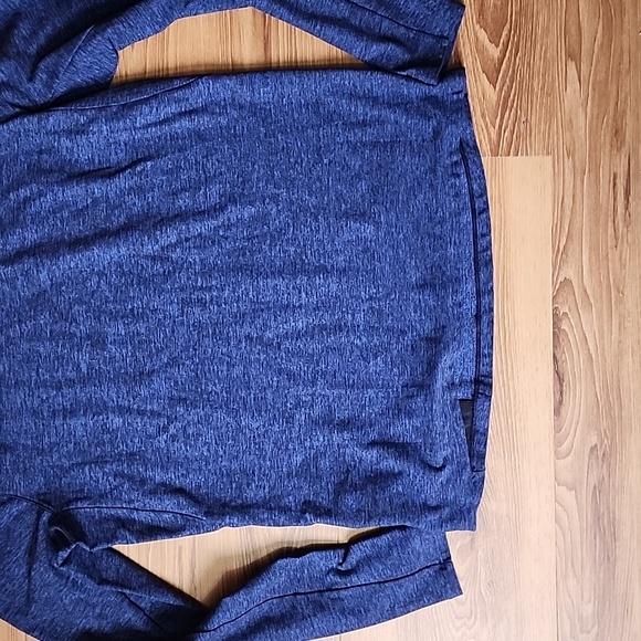 Lululemon Heathered Cerulean Blue Black Rulu Surge Warm Long Sleeve Reflec Shirt - Picture 8 of 15
